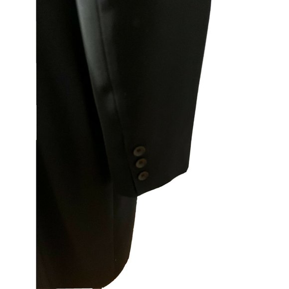 Beautiful Black Long Blazer Size 12 Made In France With Buttons And Pockets - Picture 7 of 10